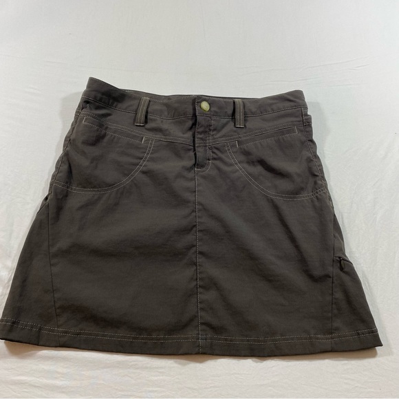 ATHLETA Dipper Mini Skort Golf Skirt pockets Drawstring waist 32 Olive c… - Picture 2 of 15